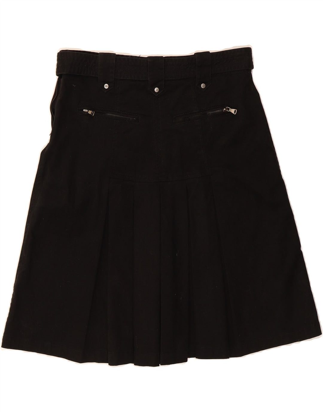 BEST COMPANY Womens A-Line Skirt IT 42 Medium W30  Black Cotton Vintage Best Company and Second-Hand Best Company from Messina Hembry 