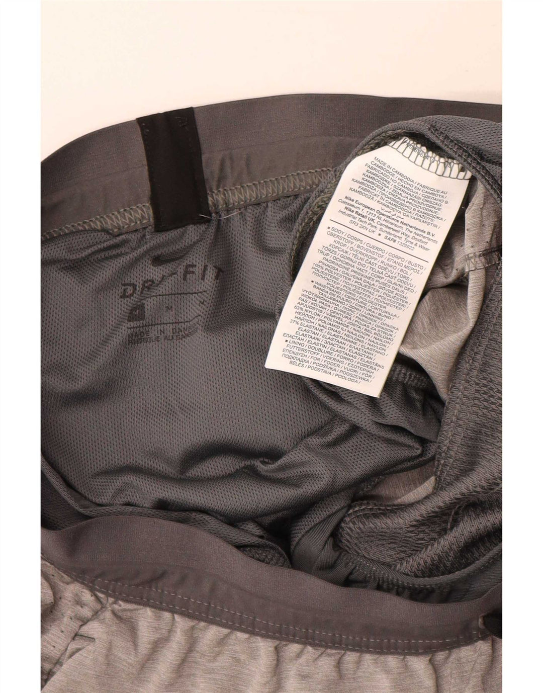 Nike Herre Dri Fit sportsshorts mellemgrå polyester