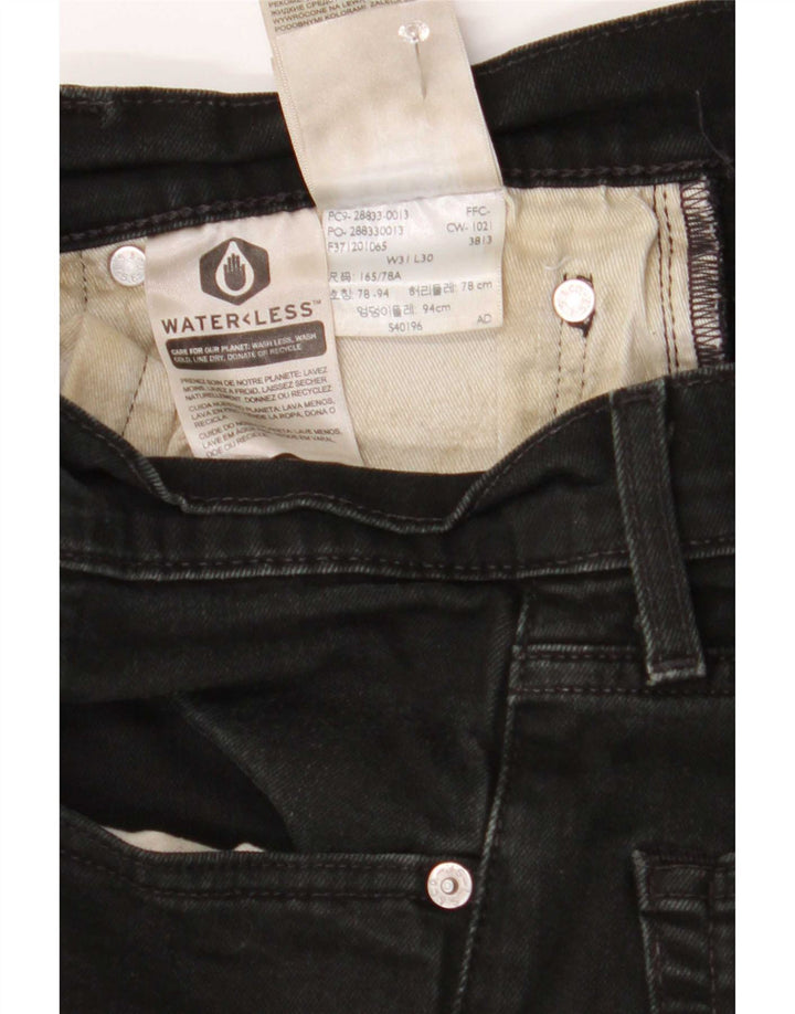 Levi's Slim Jeans til mænd W31 L30 sort bomuld