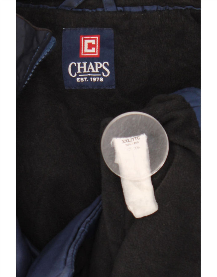Chaps Herre Windbreaker Jacket UK 44 2XL Navy Blue Colourblock
