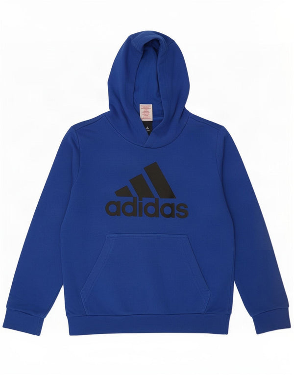 Adidas drenge grafisk hættetrøje 9-10 år blå