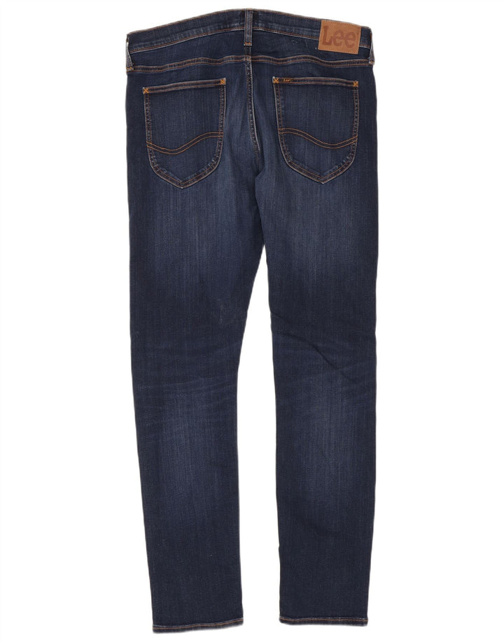 Lee Herre Luke Slim Jeans W34 L32 Marineblå Bomuld