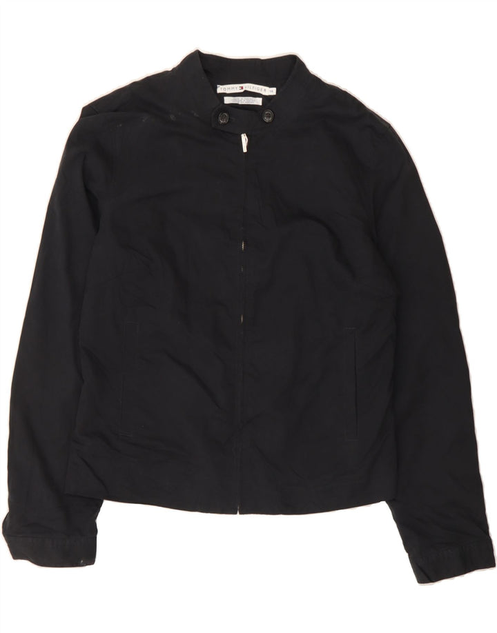 TOMMY HILFIGER Womens Crop Bomber Jacket US 14 XL Black Cotton Vintage Tommy Hilfiger and Second-Hand Tommy Hilfiger from Messina Hembry 
