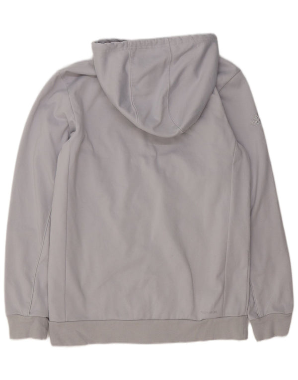 Adidas Hættetrøje med lynlås til mænd mellemgrå polyester