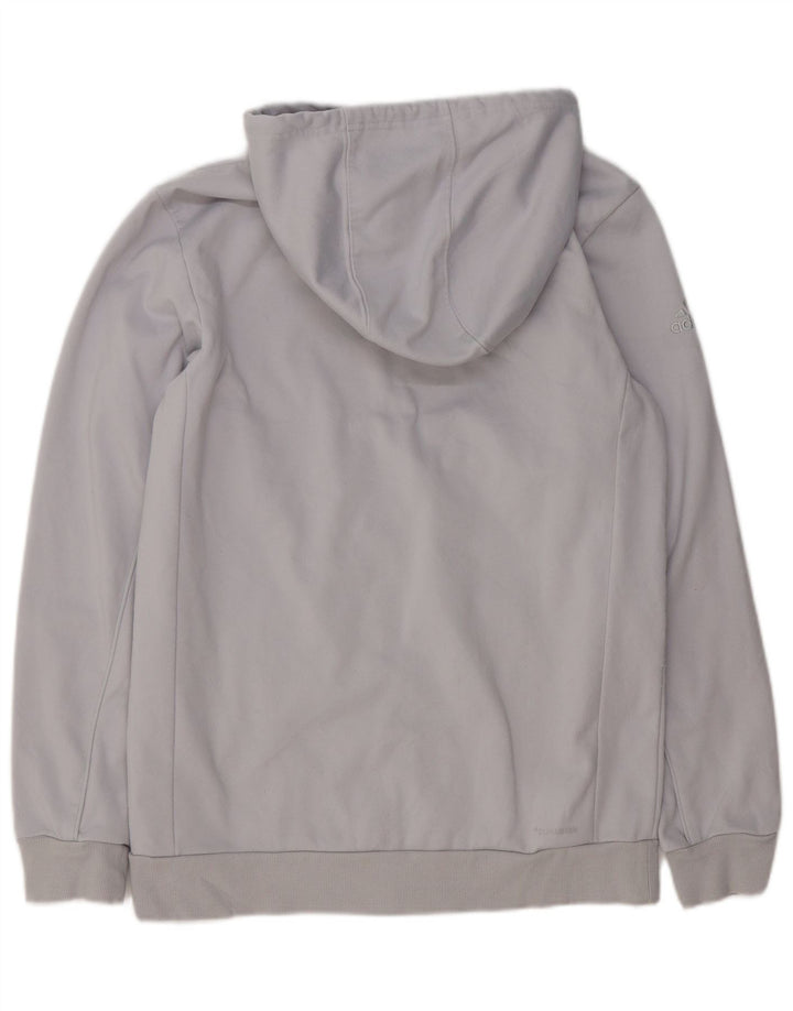 Adidas Hættetrøje med lynlås til mænd mellemgrå polyester