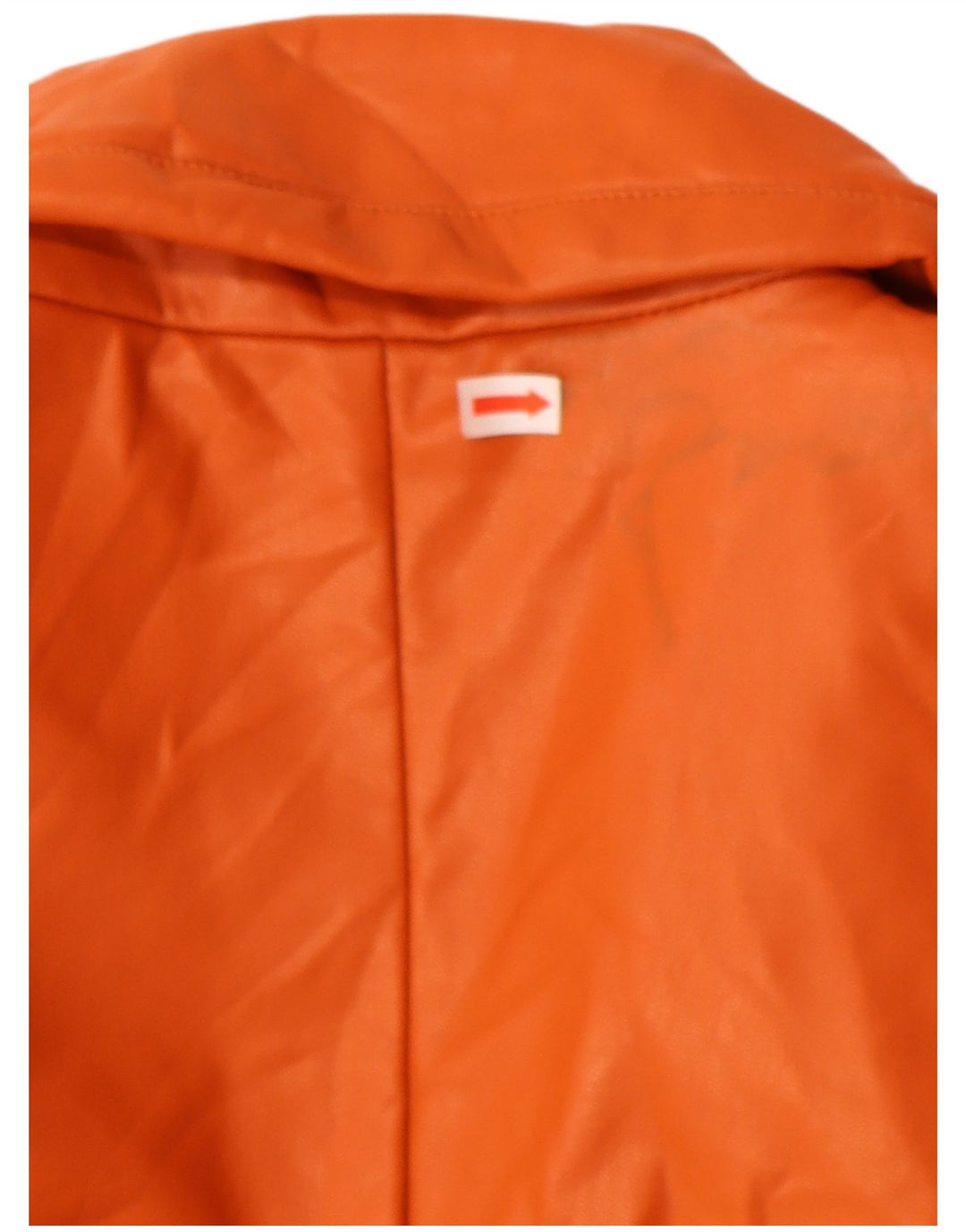ONLY Womens Double Breasted Faux Leather Blazer Jacket UK 12 Medium Orange