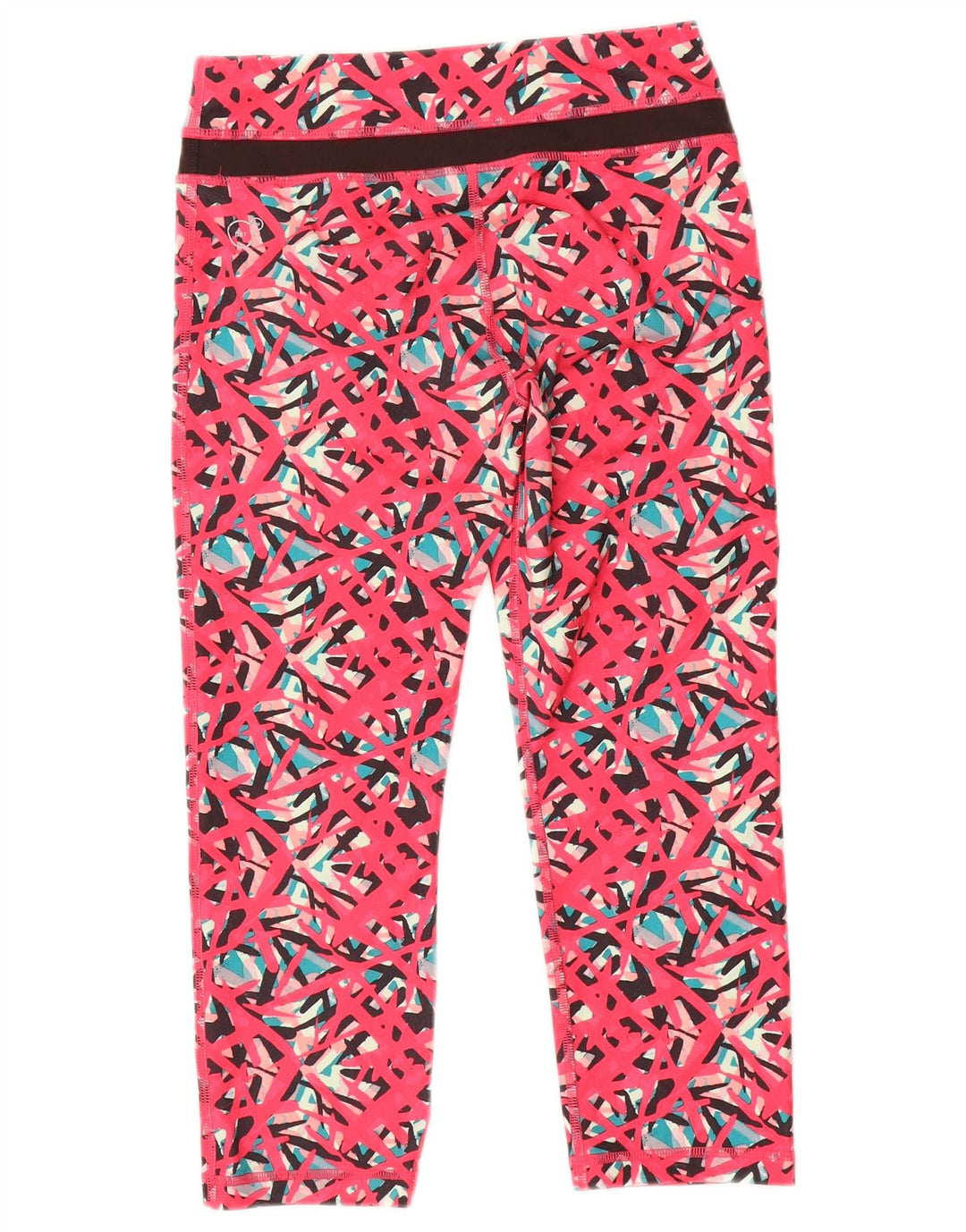 Puma Dame Capri Leggings UK 8 Small Pink Geometric