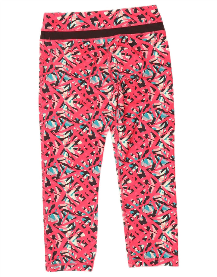 Puma Dame Capri Leggings UK 8 Small Pink Geometric