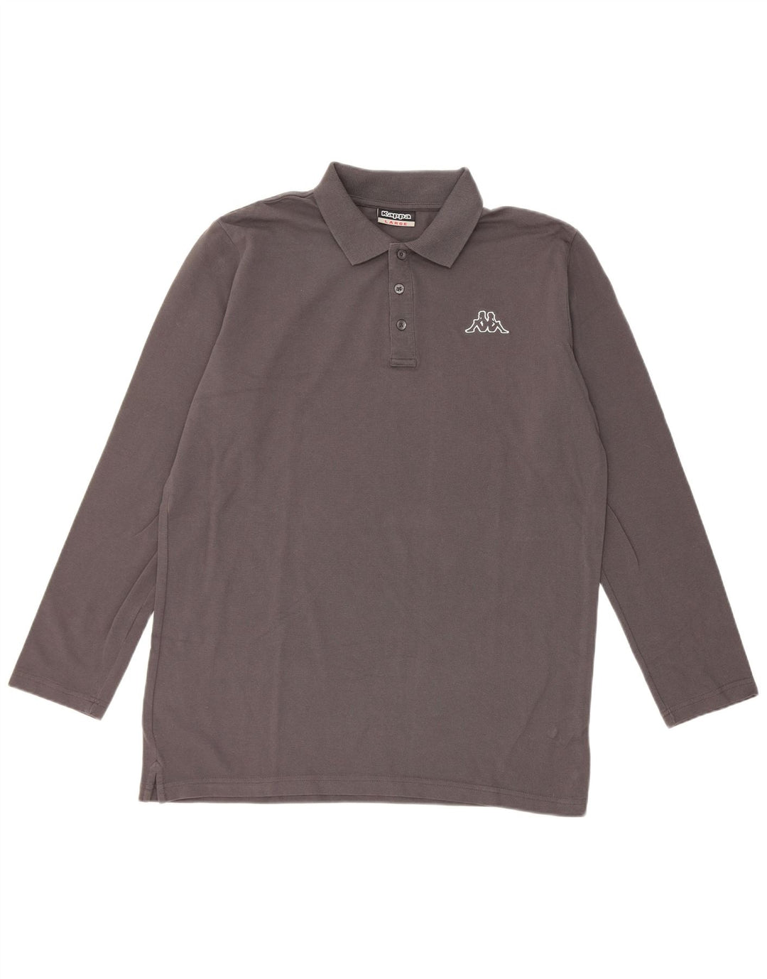 Kappa Langærmet Polo Shirt til mænd Stor grå bomuld