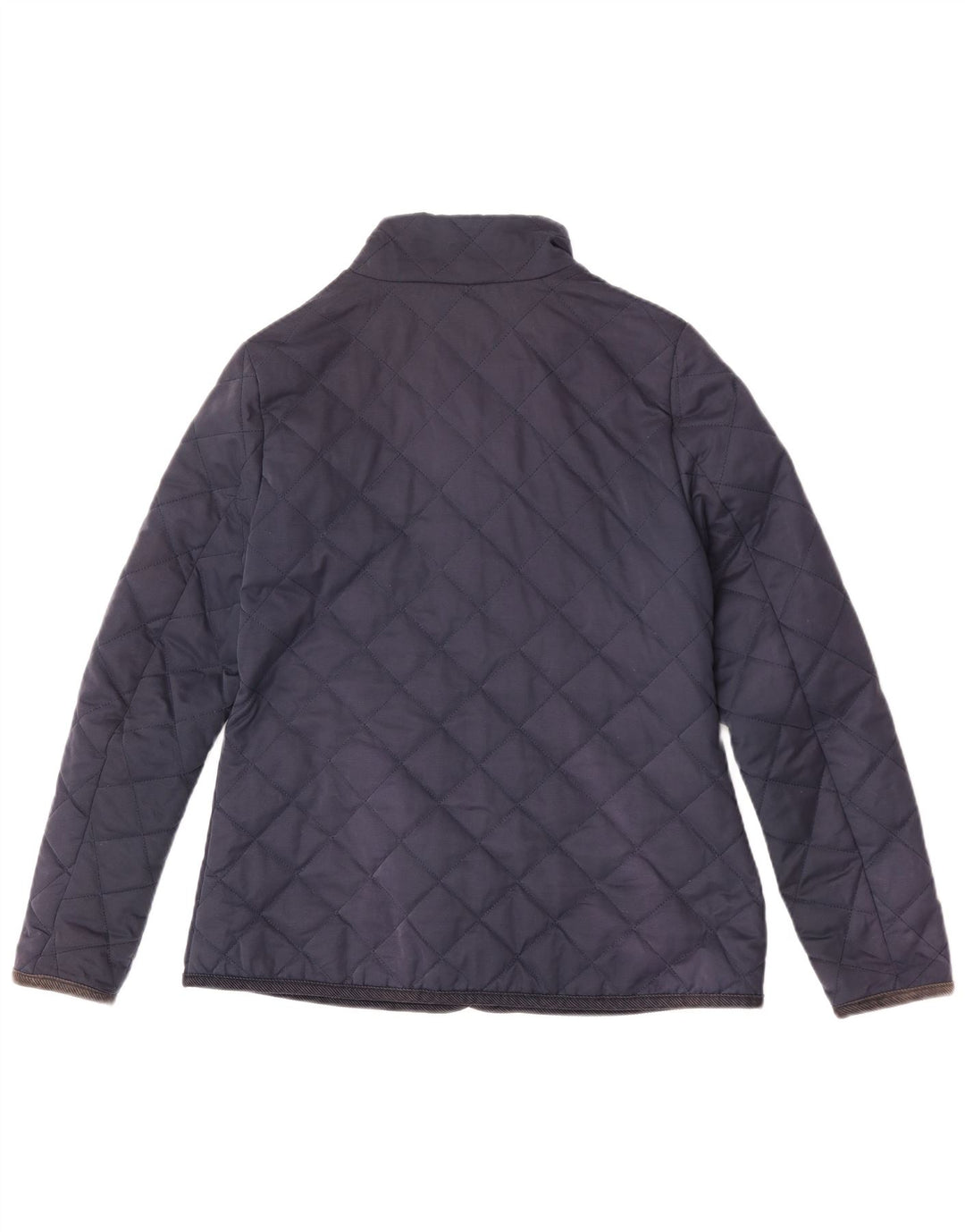 Fat Face Dame Quilted Jacket UK 12 Medium Navy Blue Polyester