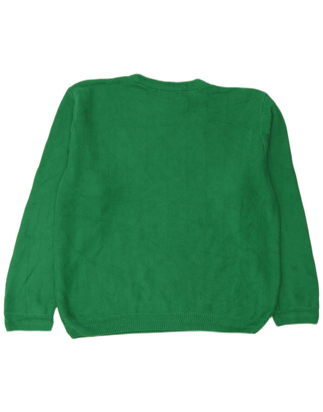 Chaps Herre Crew Neck Jumper Sweater XL Grøn sildebensbomuld