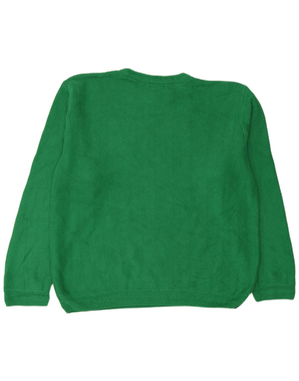 Chaps Herre Crew Neck Jumper Sweater XL Grøn sildebensbomuld