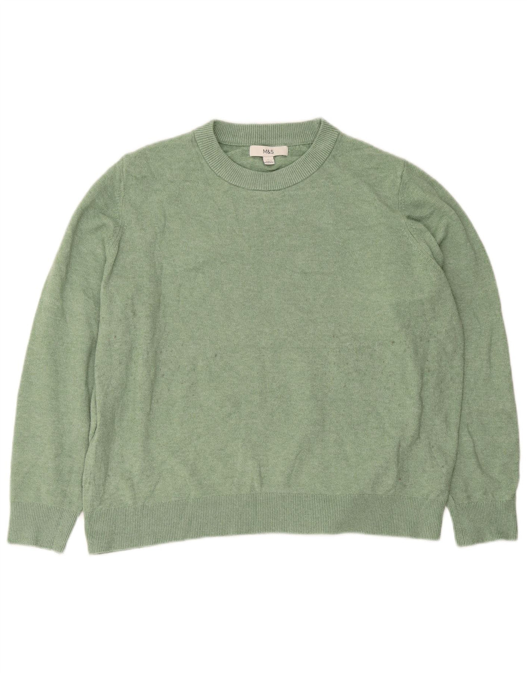 Marks & Spencer Dame Oversized Crew Neck sweater UK 16 Large Green