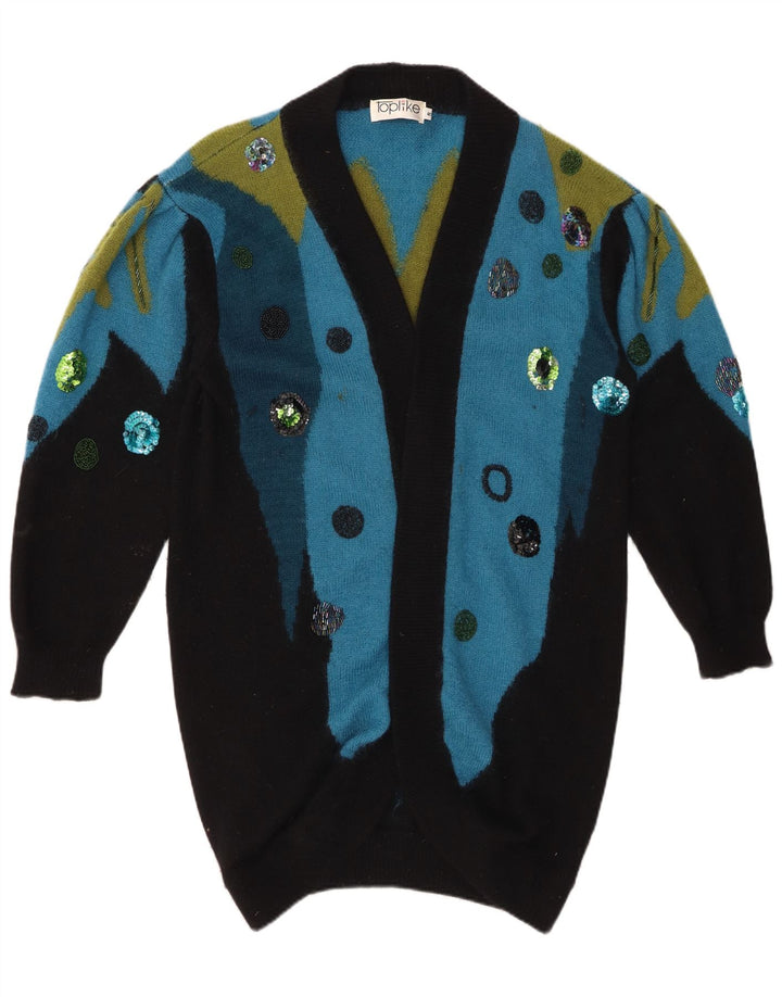TOPLIKE Dame Oversized Longline cardigan sweater EU 40 Medium Blue