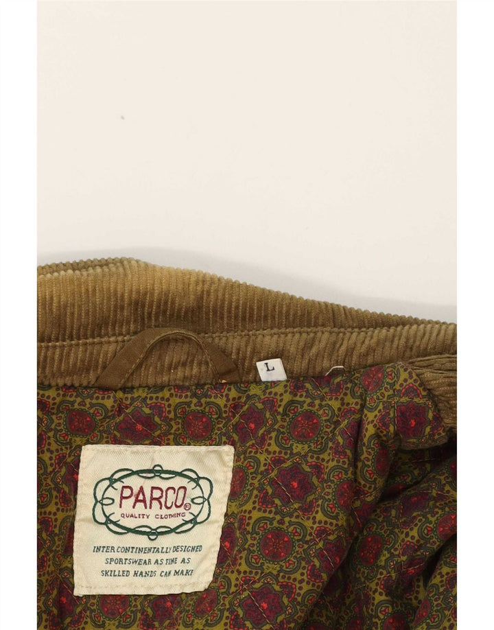 Vintage Herre Utility Jacket UK 40 Stor brun bomuld