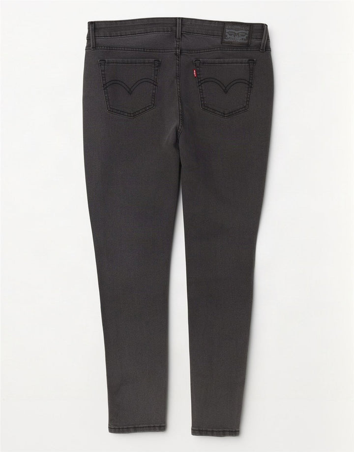Levi's Dame 711 Skinny Jeans W27 L27 Grå Bomuld