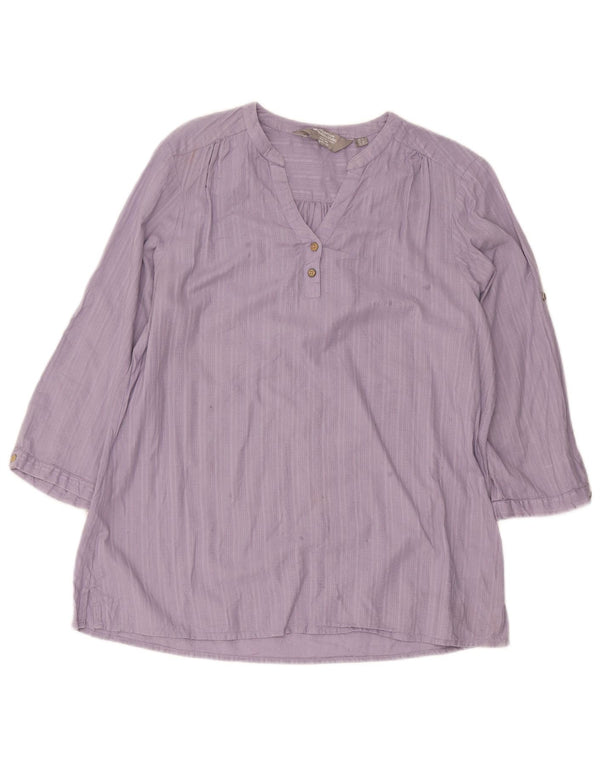 Mountain Warehouse Dame 3/4 ærmet tunikatop UK 14 Stor lilla stribet