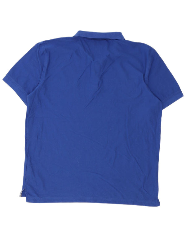 Tommy Hilfiger Herre Regular Fit Polo Shirt 2XL Blå Colourblock Bomuld
