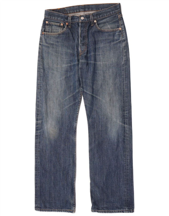 Levi's Herre 501 lige jeans W32 L32 blå bomuld