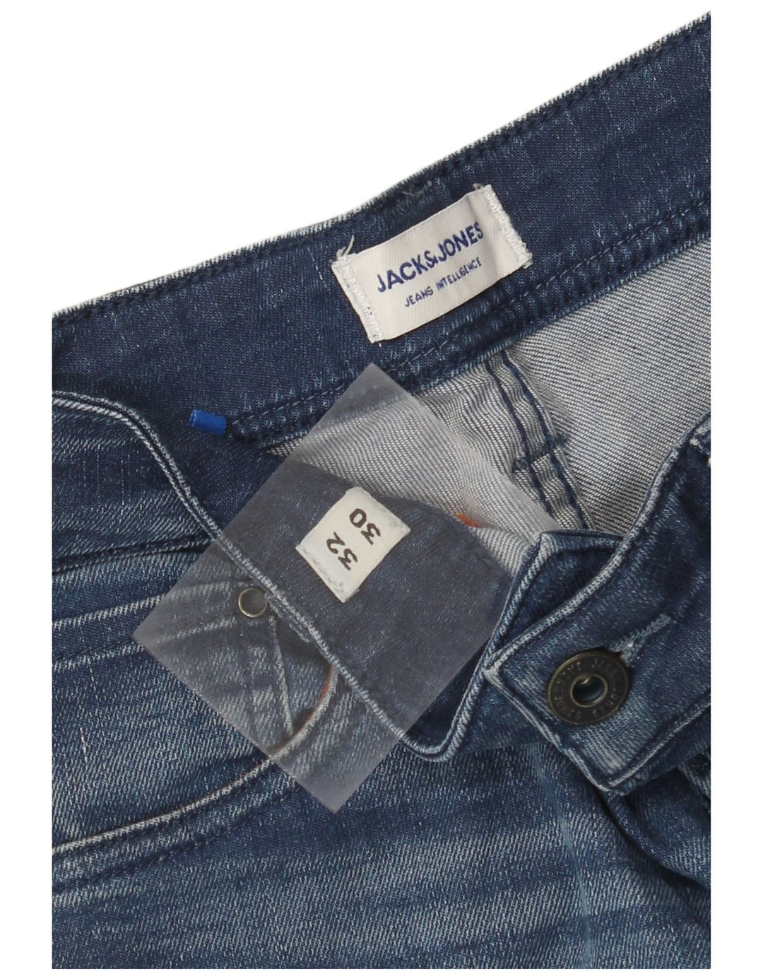JACK & JONES Herre Tim Straight Jeans W32 L30 Blå