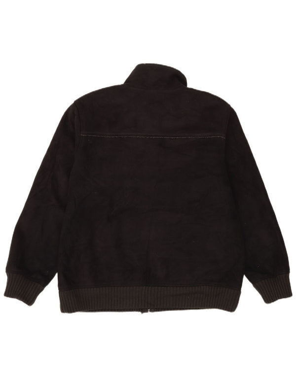 Marks & Spencer Herre Sherpa Fleecejakke UK 40 Stor Sort Polyester