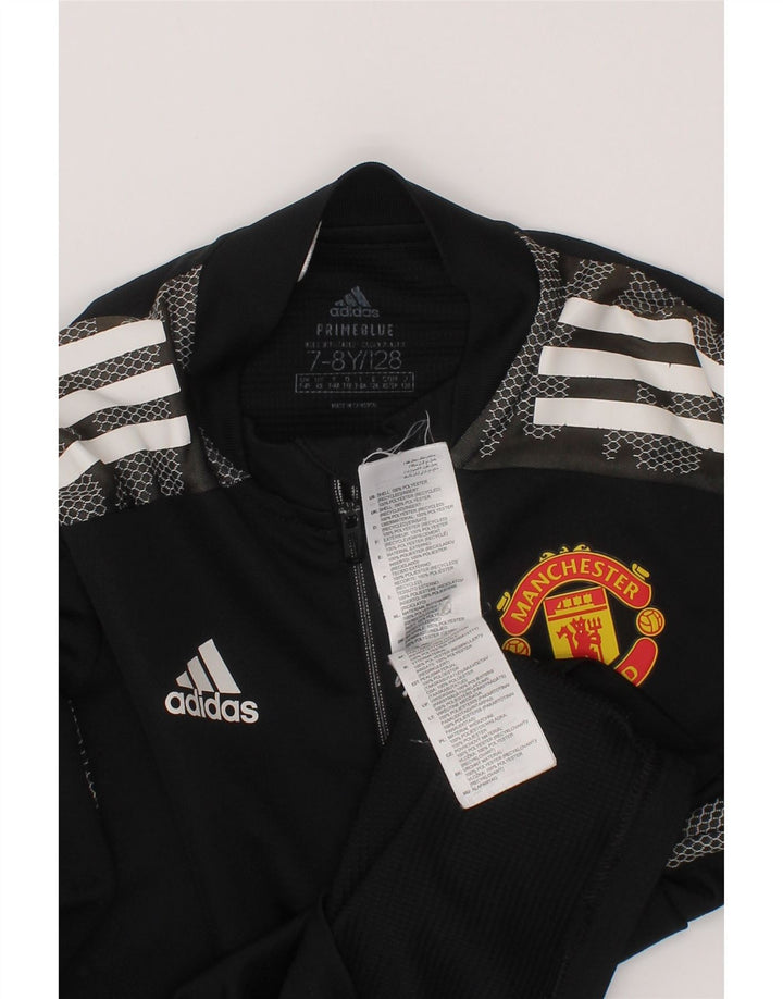 Adidas Boys Graphic Pullover Træningsdragt Top 7-8 år Sort