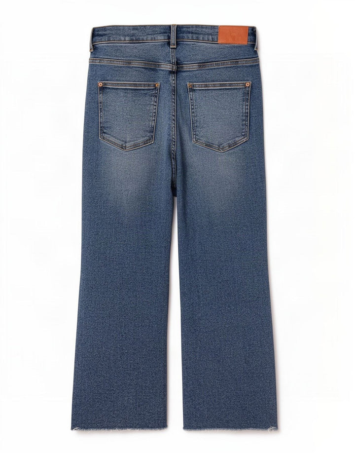 Zara Womens Cropped Jeans EU 42 Large W32 L25 Blue