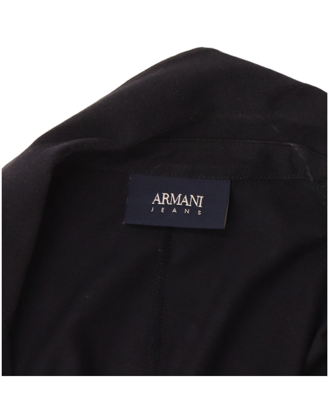 Armani Jeans Dame 2 Button Blazer Jacket UK 18 XL Navy Blue Bomuld