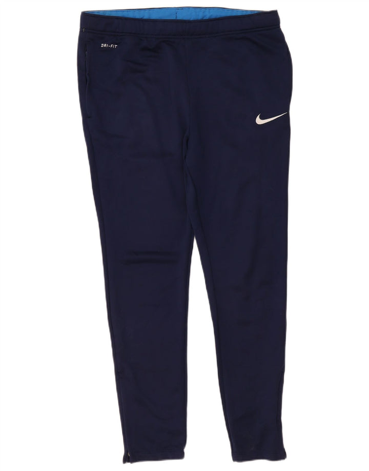 Nike Herre Dri Fit træningsdragt Bukser Large Navy Blue Polyester
