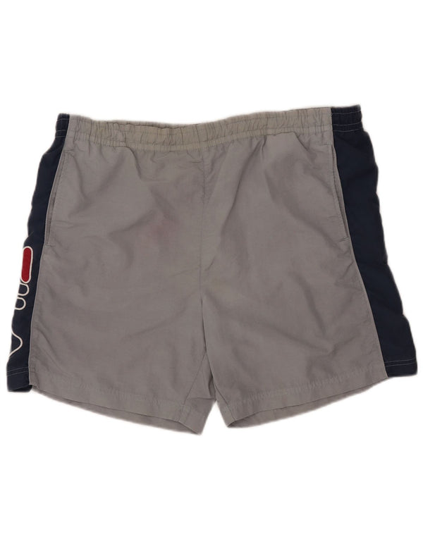 Fila Herre grafiske sportsshorts Large Grå Colourblock