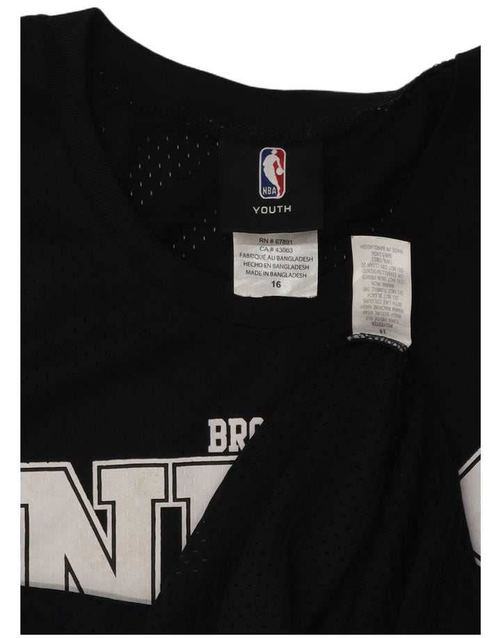 NBA Boys Brooklyn Nets Grafisk Vest Top 15-16 År Sort Polyester