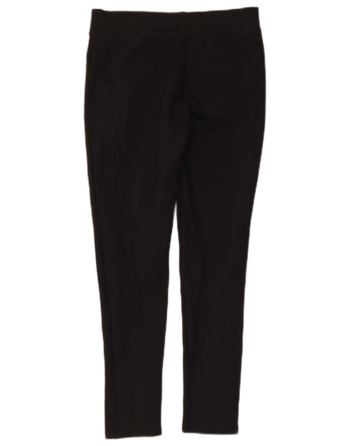 Zara Dame Slim Cropped Trousers Medium W28 L25 Sort Viscose