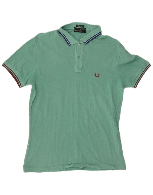 FRED PERRY Mens Slim Fit Polo Shirt Medium Green
