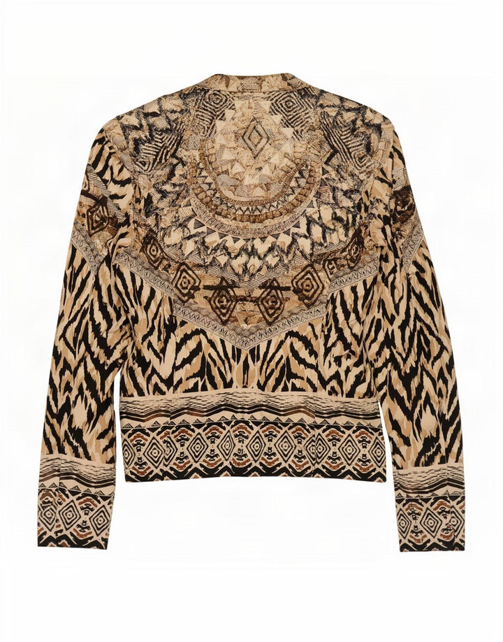 Olsen Dame Shirt Bluse UK 12 Medium Multicolored Animal Print