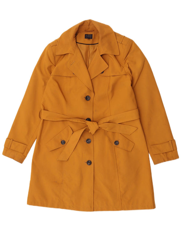 Marks & Spencer Trench Coat til mænd UK 16 Large Orange Polyester