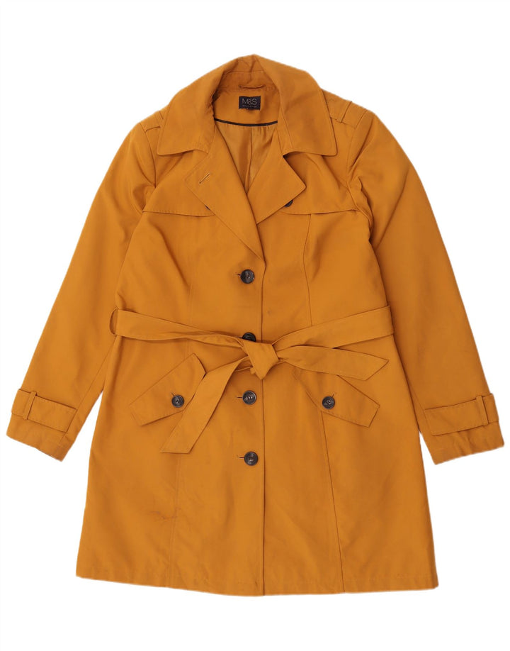 Marks & Spencer Trench Coat til mænd UK 16 Large Orange Polyester
