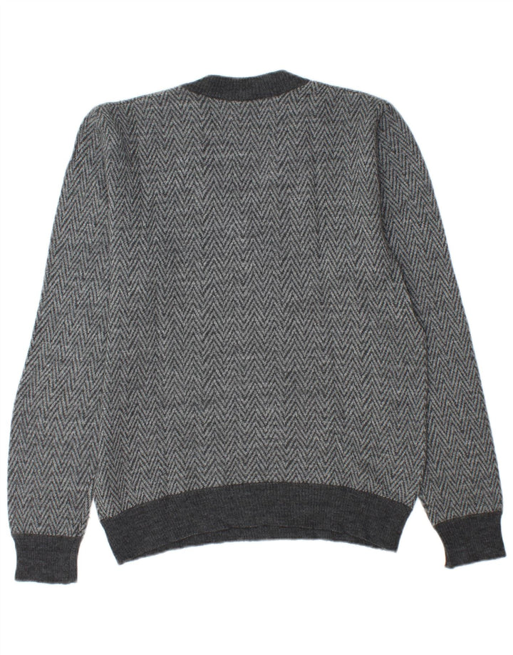 ALMIRA Herre V-hals sweater lille grå Chevron