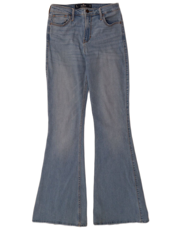 Hollister Dame Flared Jeans W27 L34 Blå Bomuld
