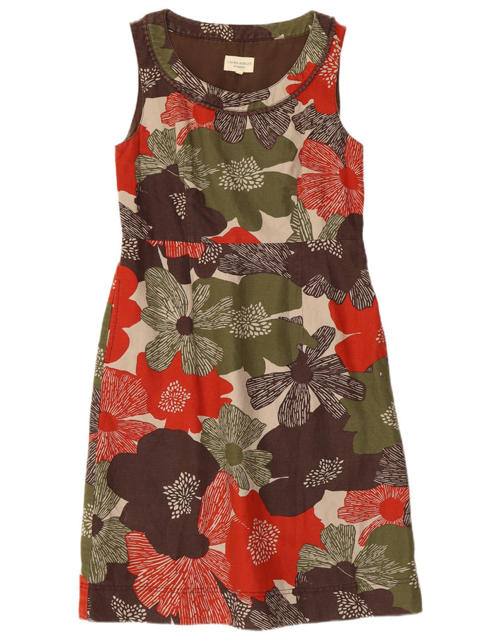 LAURA ASHLEY Kvinders weekendskedekjole UK 12 Medium Flerfarvet