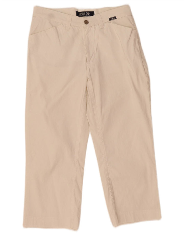 Riffel Dame Lige Capri Bukser W30 L20 Hvid Polyamid