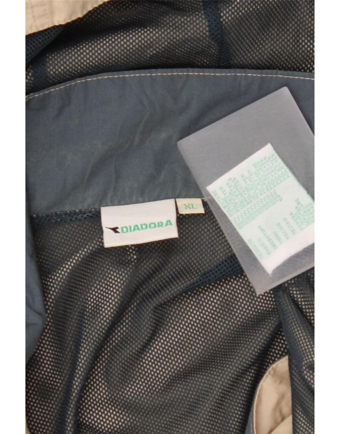 DIADORA Regnjakke med hætte til mænd UK 42 XL Beige Polyester