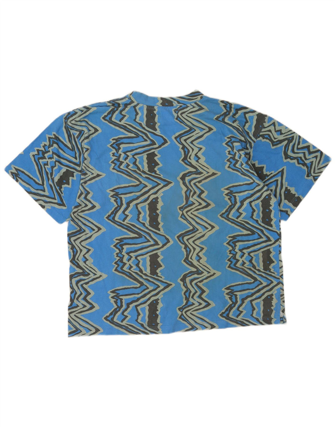 Mistral Herre T-Shirt Top Medium Blå Geometrisk Bomuld