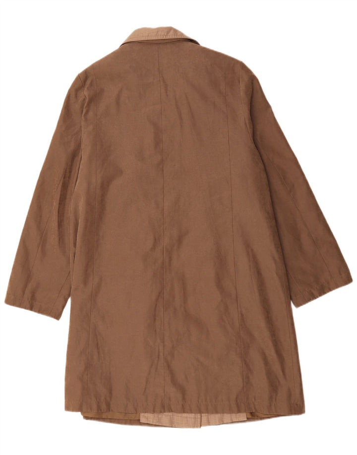 JACQUES VERT Womens Overcoat UK 14 Medium Brown Polyester