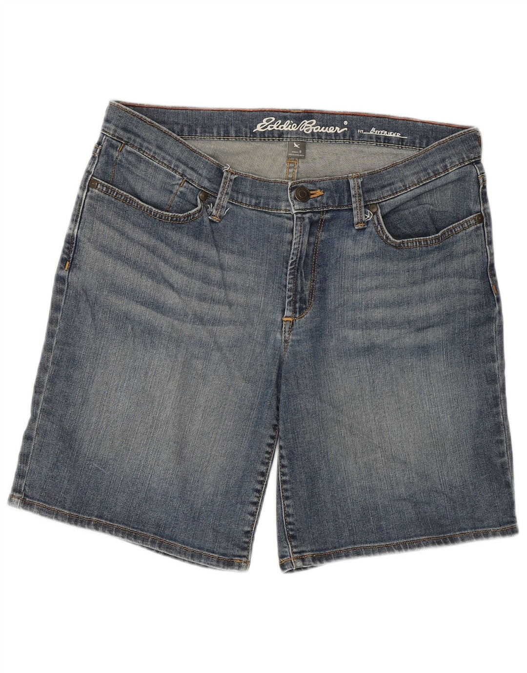 Eddie Bauer Womens Boyfriend Denim Shorts US 8 Medium W32 Blue Cotton
