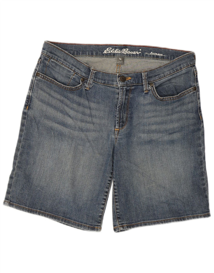 Eddie Bauer Womens Boyfriend Denim Shorts US 8 Medium W32 Blue Cotton