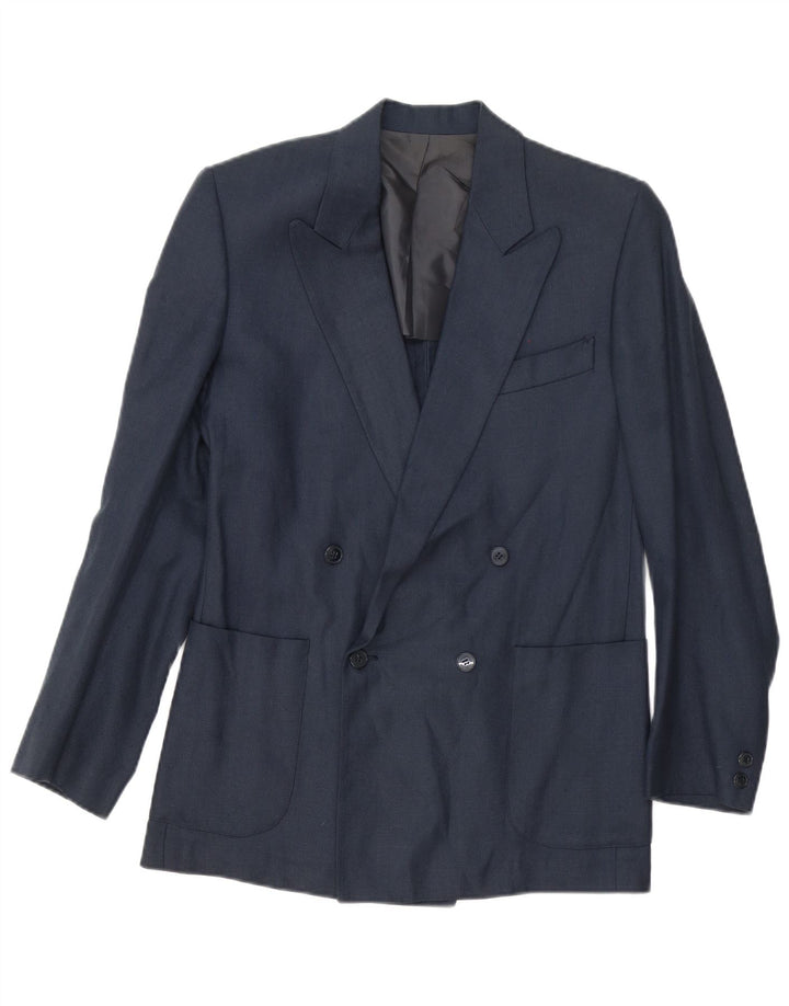 Vintage herre dobbeltradet blazerjakke UK 38 Medium Navy Blue Classic