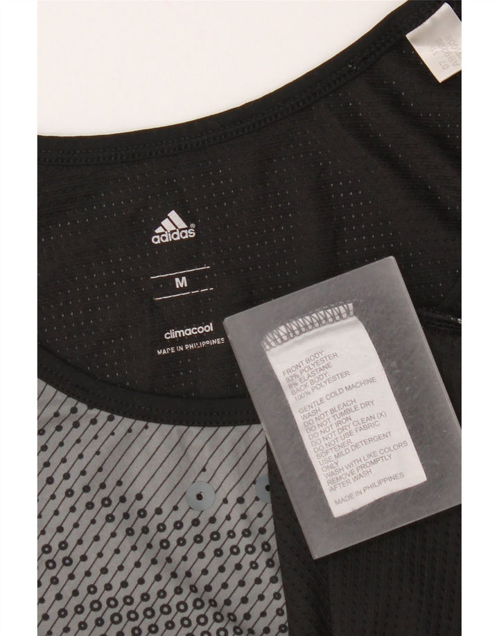 Adidas Herre Climacool Vest Top Medium Sort Stribet Polyester