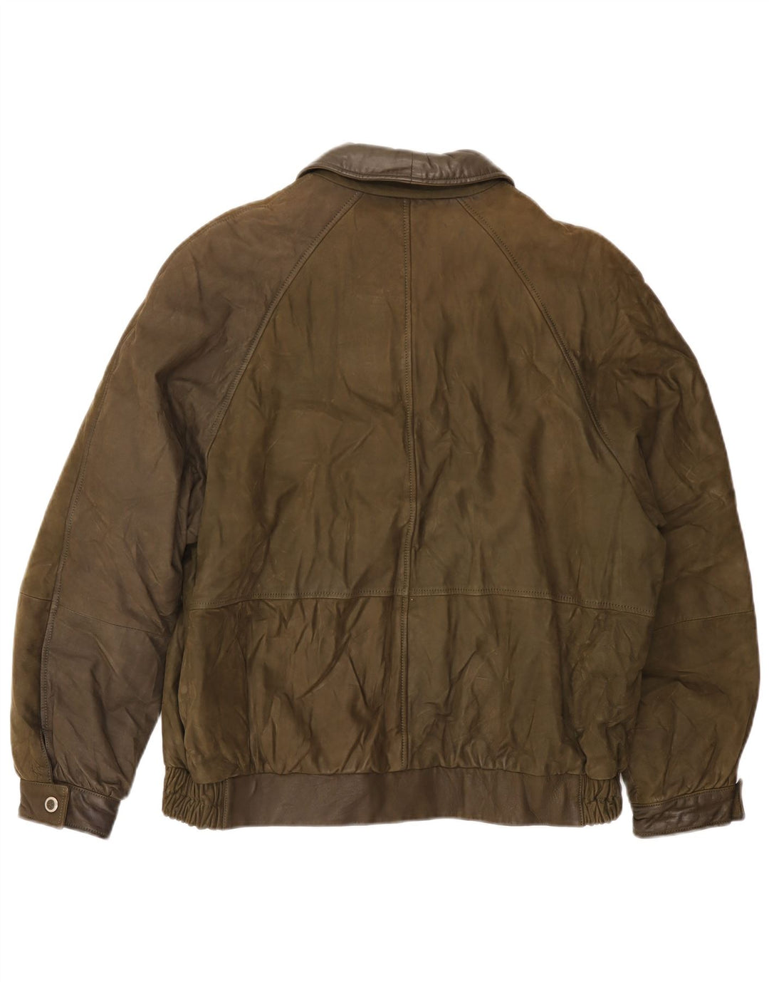 Vintage herre læderjakke UK 42 XL Grøn