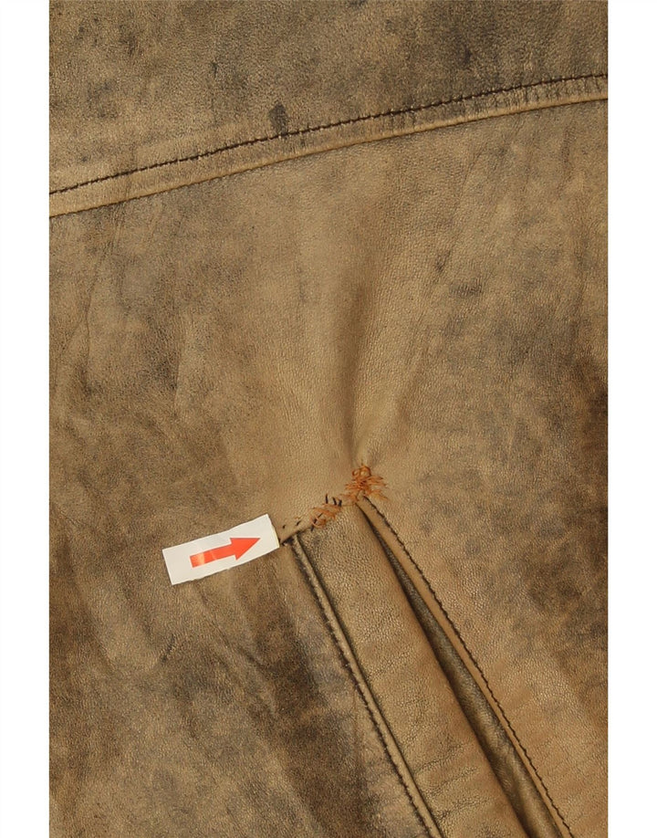 Desi Herre Læderjakke UK 38 Medium Brun Læder