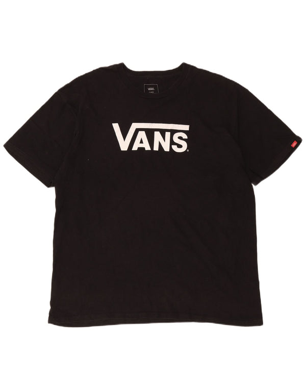 Vans Herre Classic Fit Grafisk T-Shirt Top XL Sort Bomuld